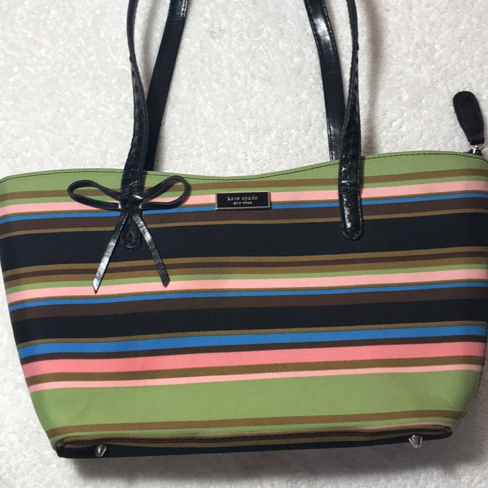 KATE SPADE STRIPED HANDBAG